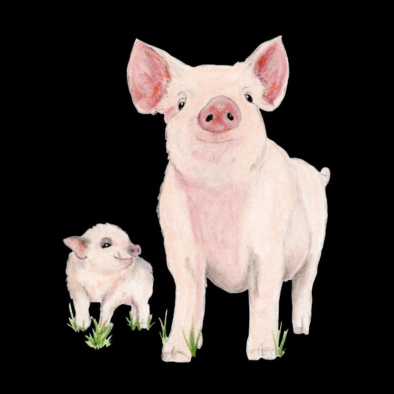 Schwein mit Ferkel