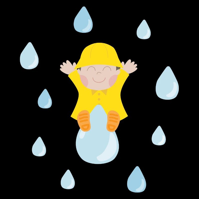 Bébé mignon avec des gouttes de pluie