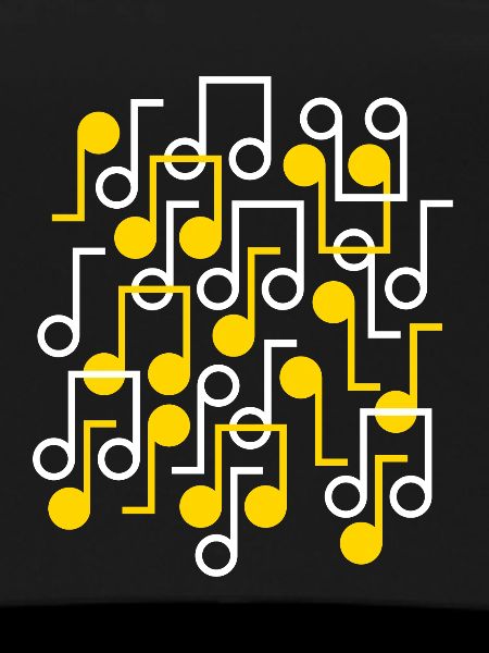Music Notes Retro Style Pattern