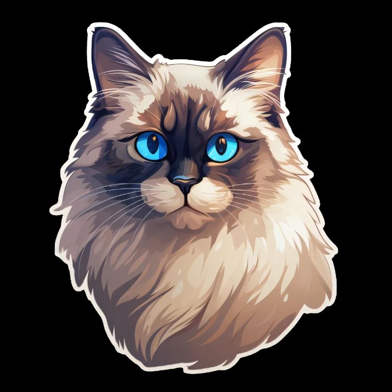 Tête de chat Ragdoll