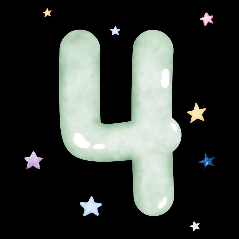 4e anniversaire watercolor étoile