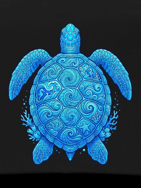 Blue Sea Turtle