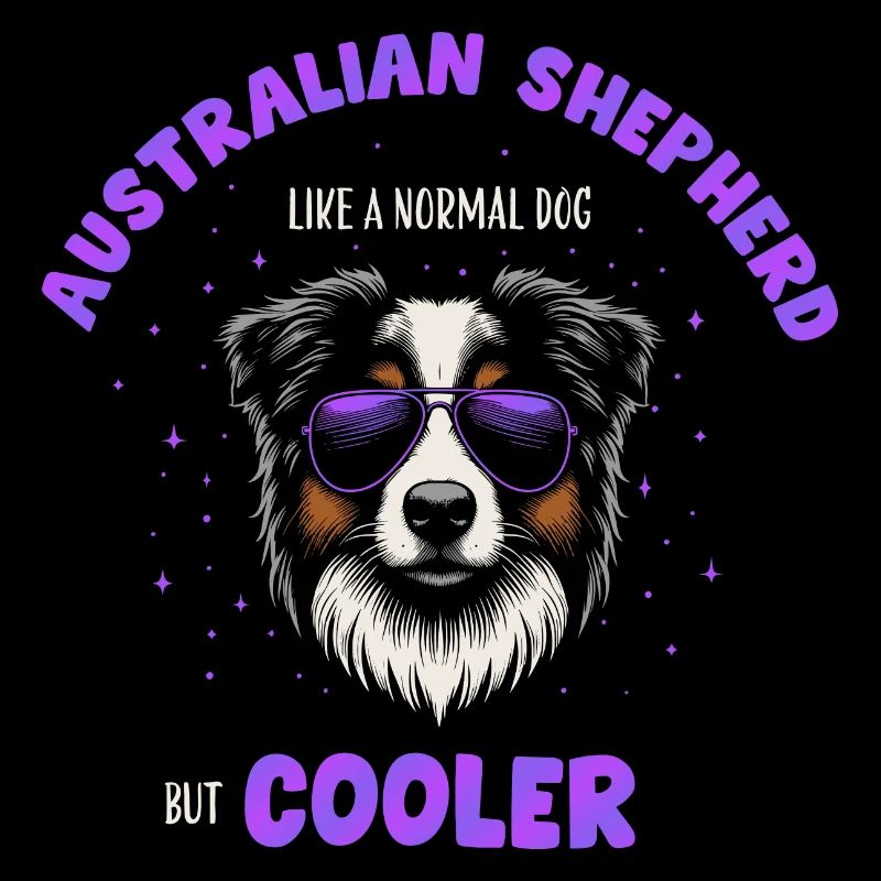 Aussie - comme un chien normal mais violet plus frais