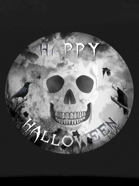 Halloween Skull Crows