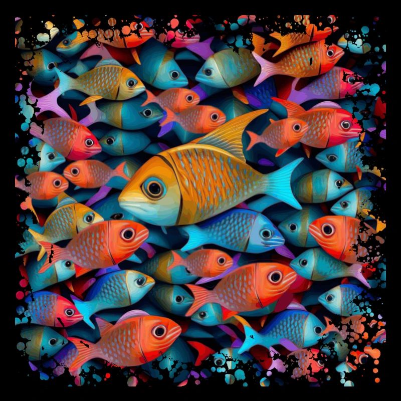 Les poissons nagent dans de grands bancs dans la mer