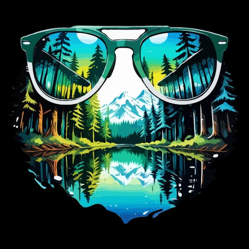 Sunglasses / Reflection / Forest / Reflection