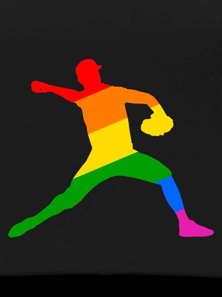 Rainbow Baseball Player Gift