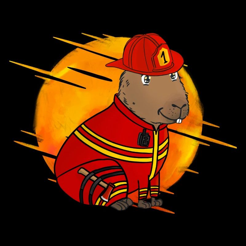 Capybara Firefighter