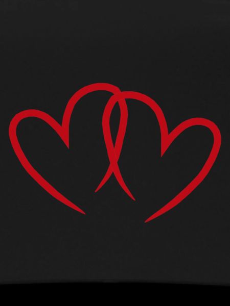 Red, open hearts.