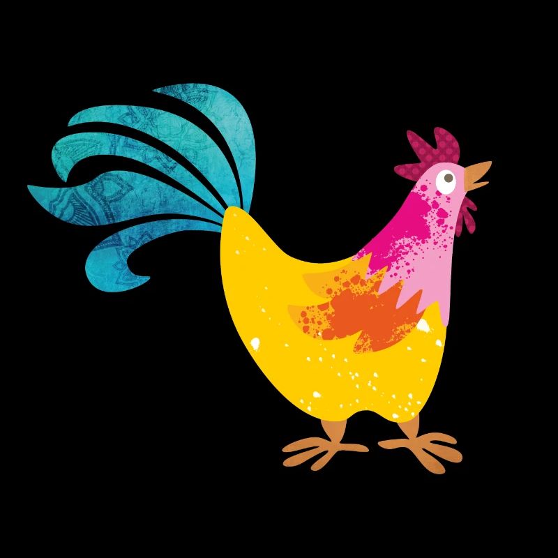 Hahn Bauernhof Kinder farbenfroh Bauer Hof Chef