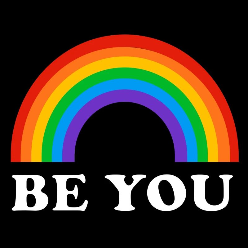 Sei du selbst - Gay Pride Regenbogen