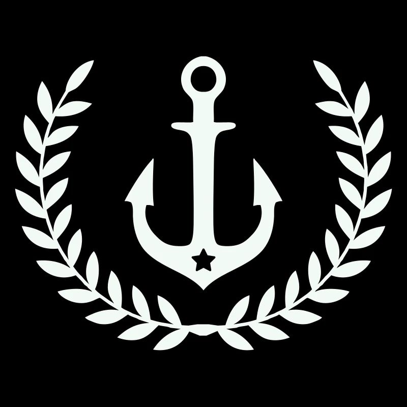 Anchor in the laurel wreath