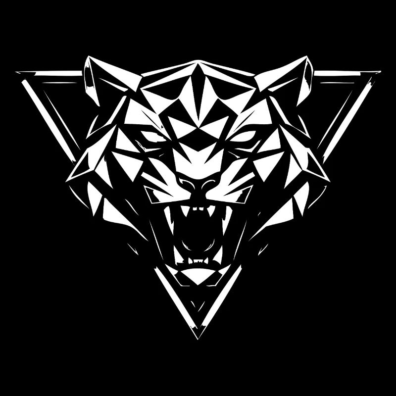Geometric Wolf Head Facets