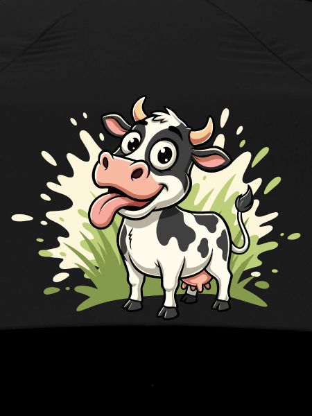Cow cartoon on grass