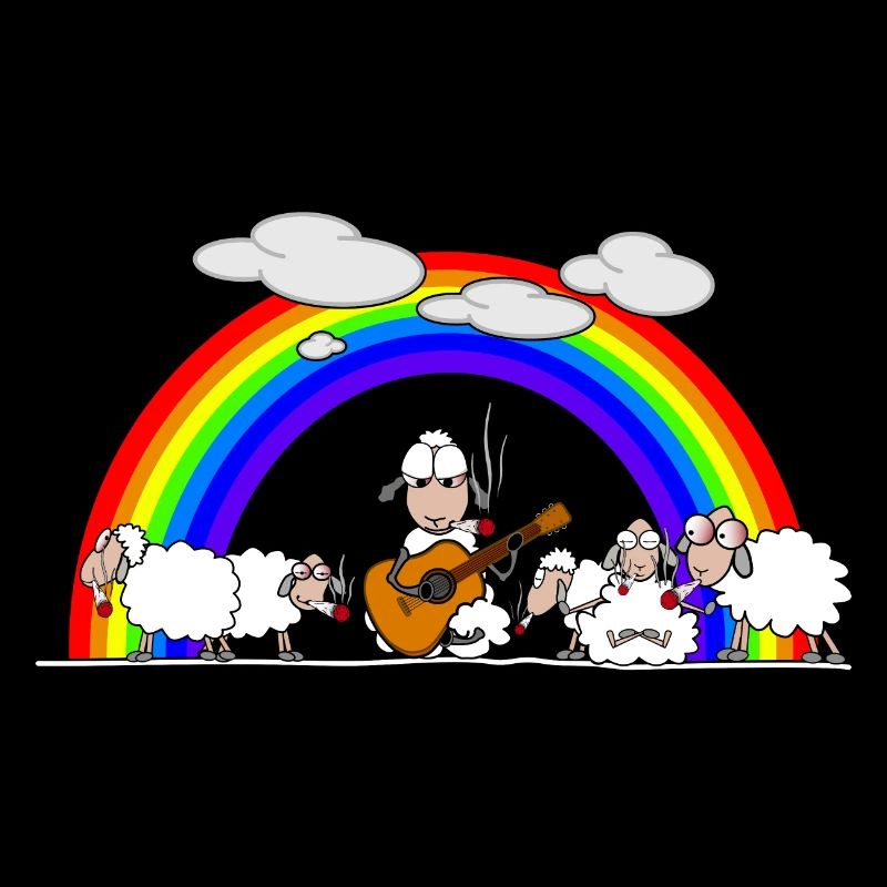 Sheep smoking weed