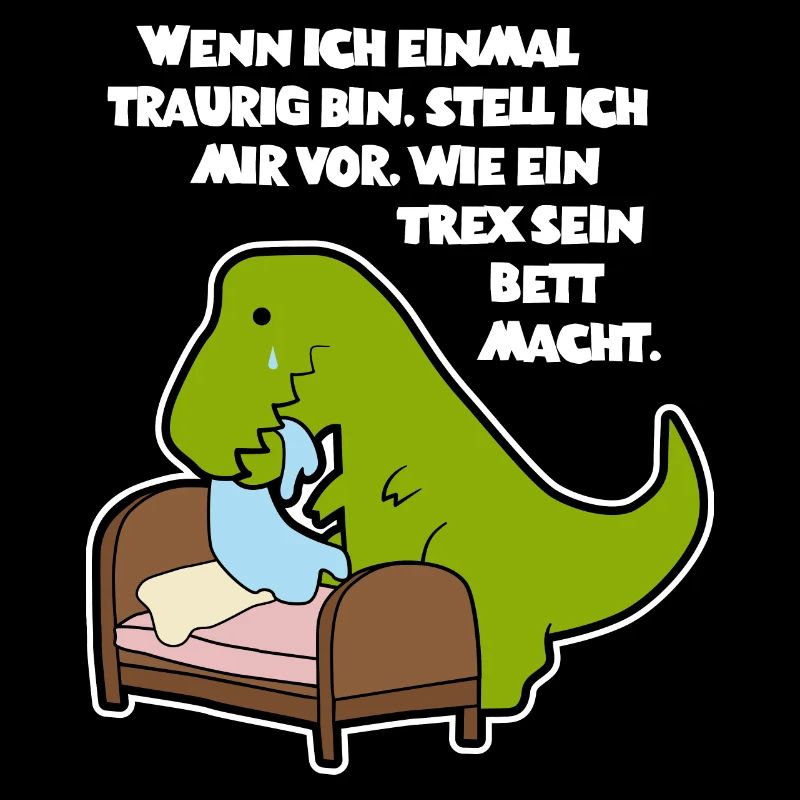T-Rex beim Bett machen - Design