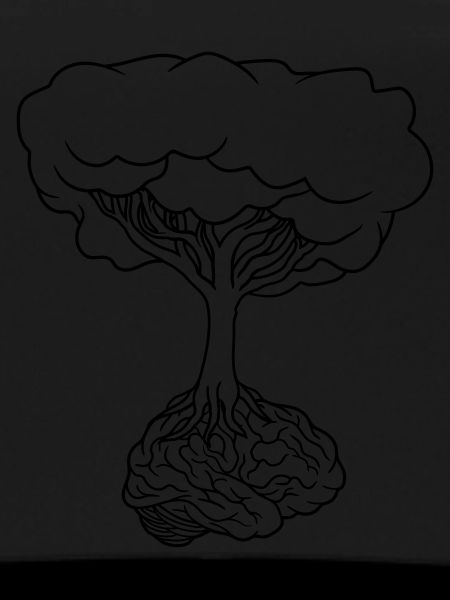 Brain under tree