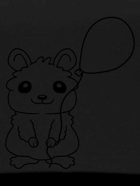 Hamster Luftballon Geschenkidee Comic
