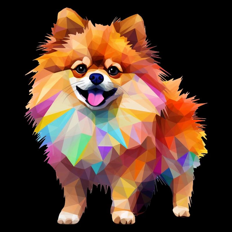 Miniature Spitz Geometric Drawing