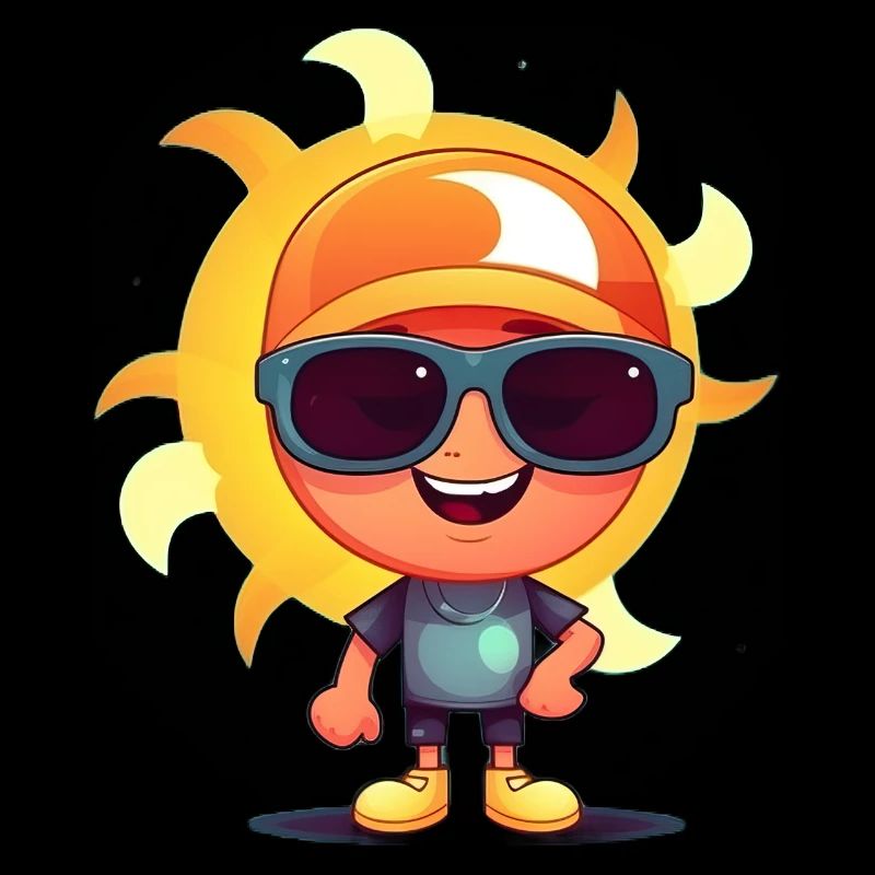 Sonne mit Sonnenbrille