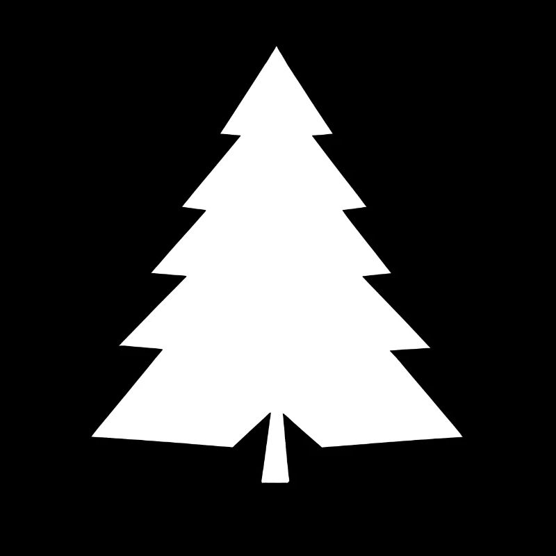 Versatile Magic: White Fir Tree Silhouette