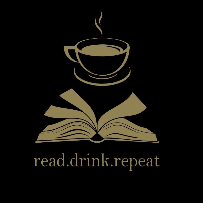 Buch und Tasse Silhouette - Read. Drink. Repeat.