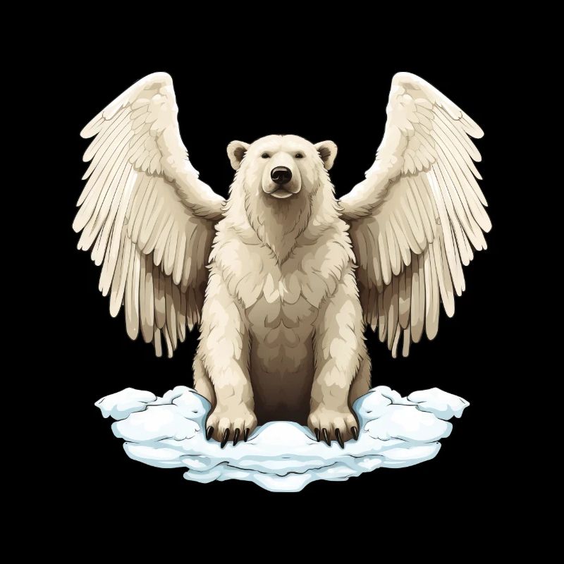 Angel Wing Polar Bear: A Celestial Synthesis