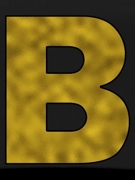 Letter B Gold