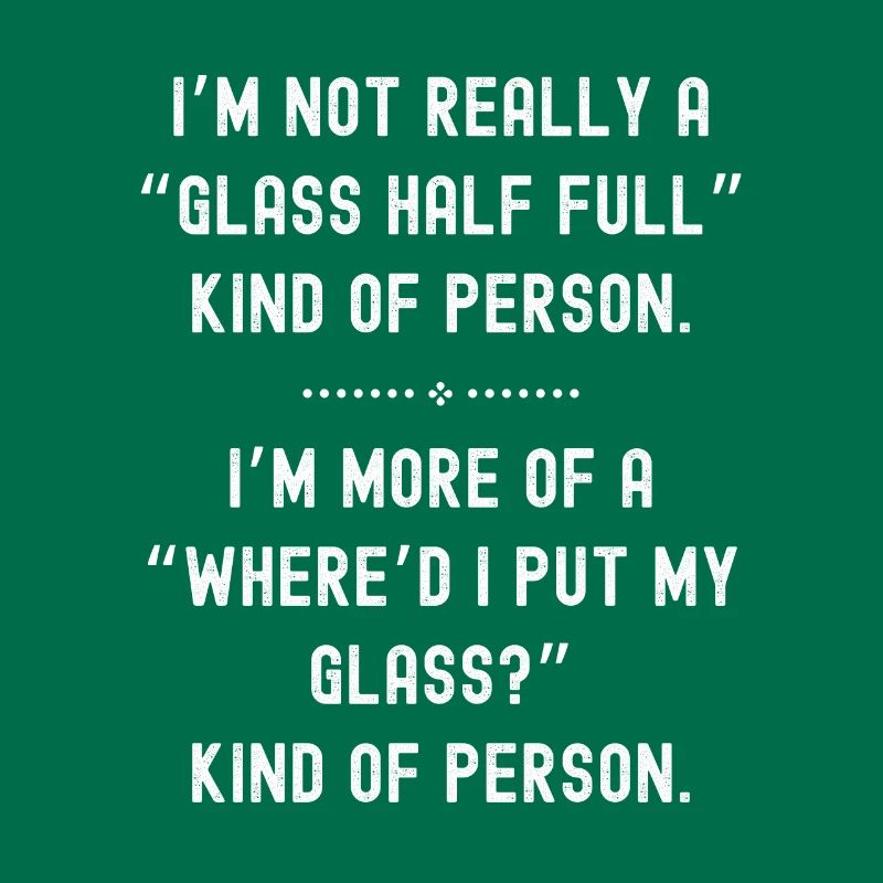 Glas halb voll oder leer