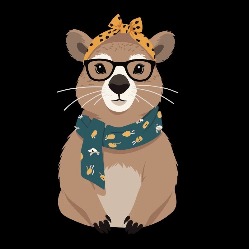 Funny Capymama Capybara Mother Design