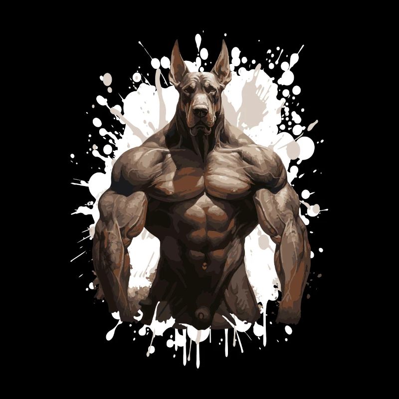Doberman Chien Muscles Workout Beast