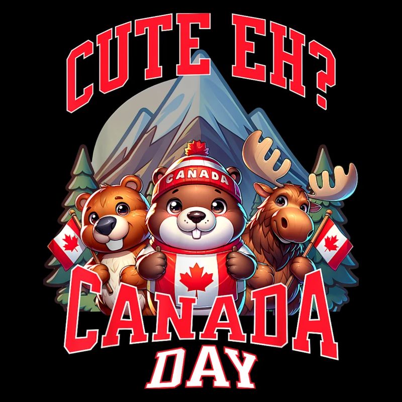 Süße Eh Happy Canada Tag Flagge