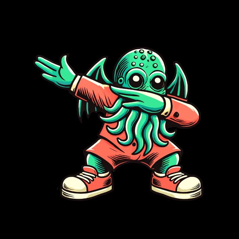 Dabbing drôle Cthulhu Dabbing Design