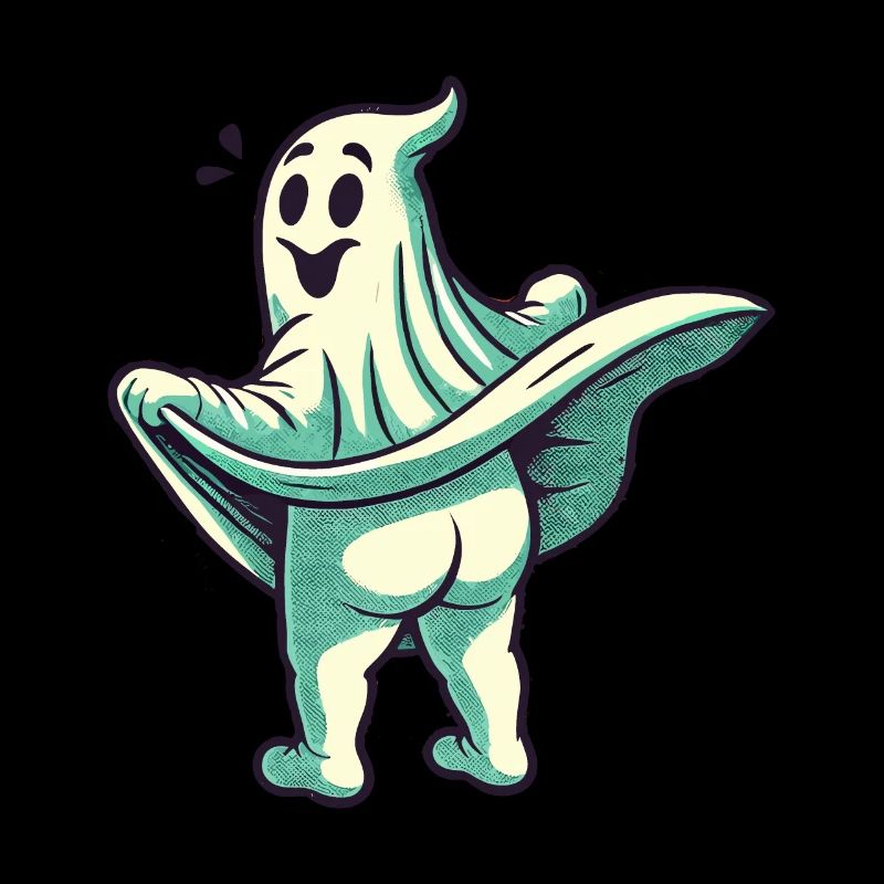 Funny Halloween Ghost Freak Under Sheet