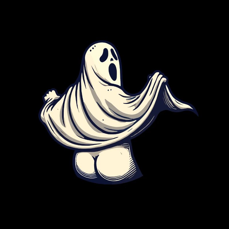 Funny Halloween Ghost Freak Under Bed Sheet