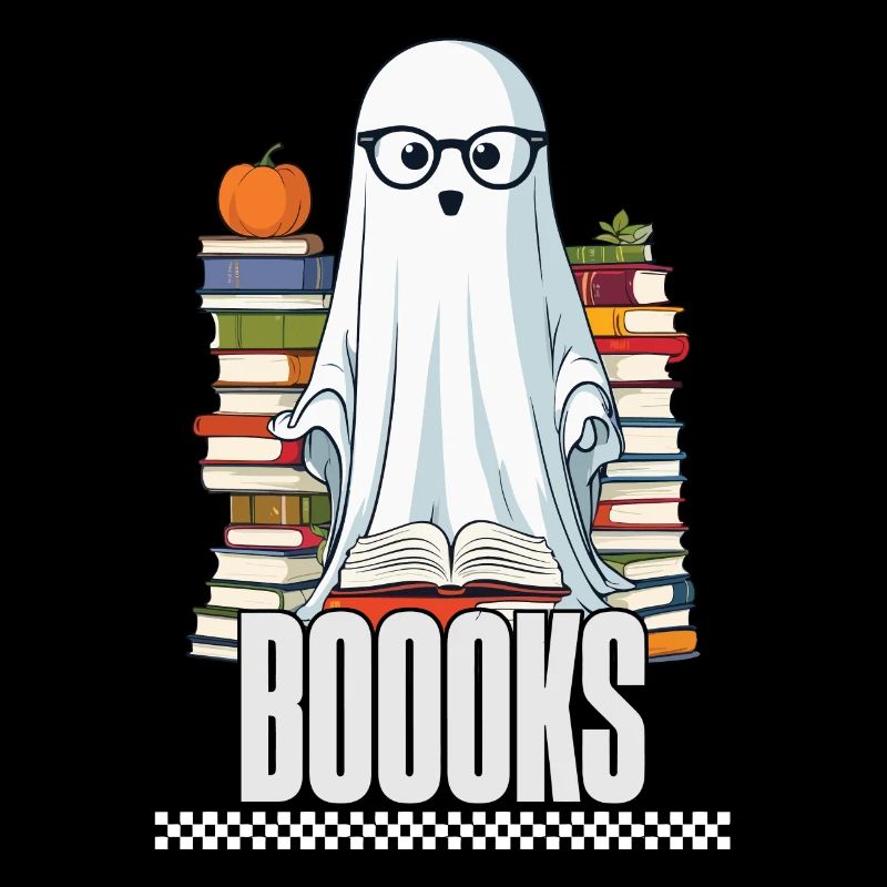 Cute Book Lover Ghost