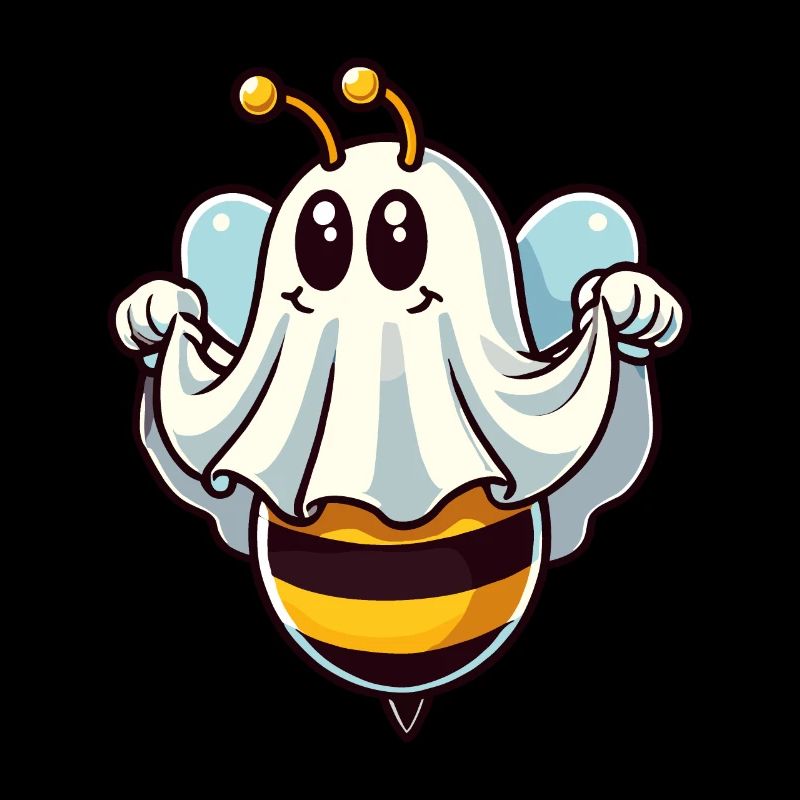 Funny Bee Ghost Cute Ghost Bee