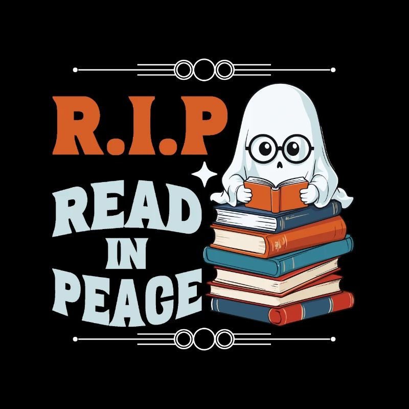 Cute Book Lover Ghost Funny Saying