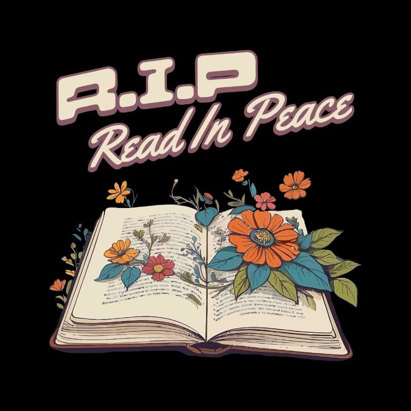 Funny Book Lover Design Reading In Peace