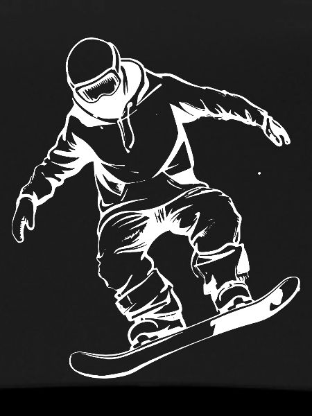 Snowboarder Drawing