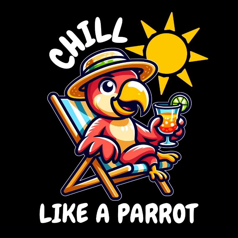 Parrot relaxing