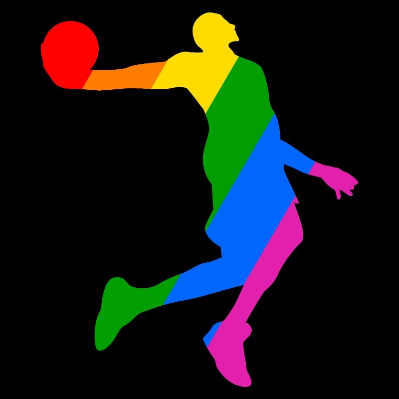Rainbow Basketball Player