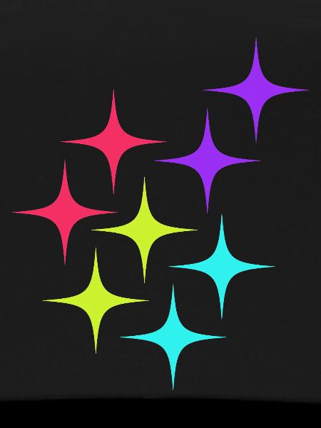 Colorful star sparkle pattern