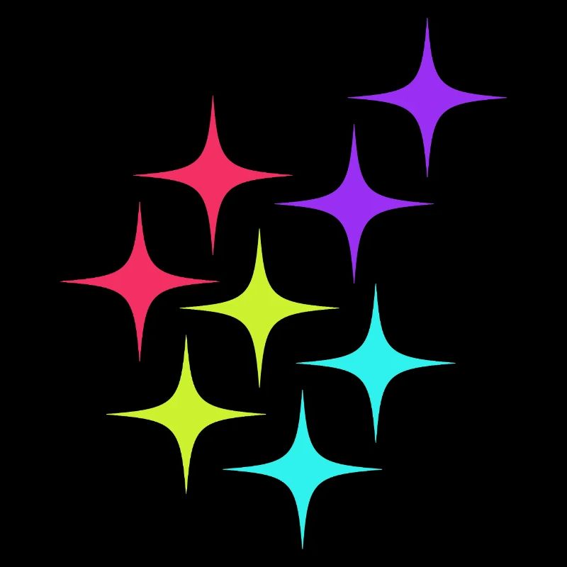 Colorful star sparkle pattern