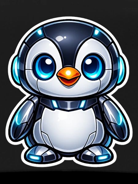 Futuristic penguin robot