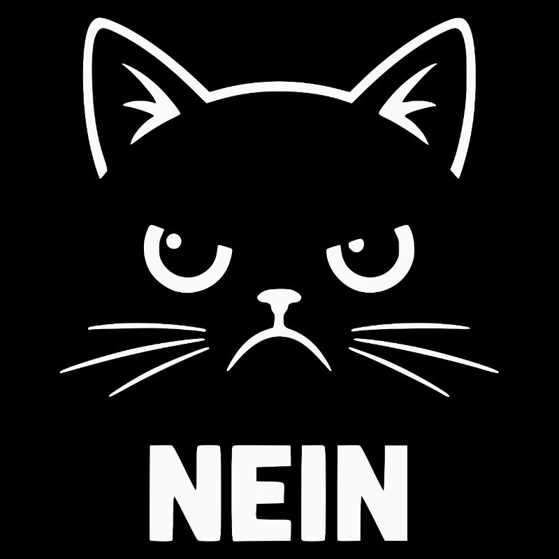 Nein Katzenkopf Illustration