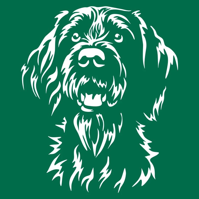 German Wirehaired Head "Black Edition"