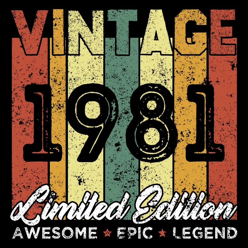 Geburtstagsgeschenk Vintage 1981 Limited Edition