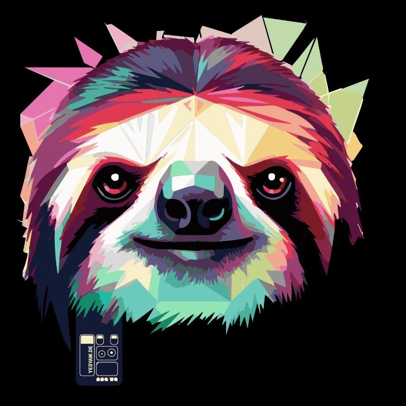 color sloth vector