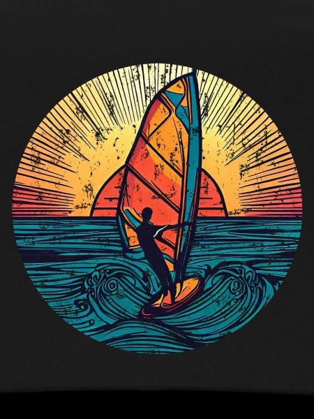 Windsurfer Surfer Sunset